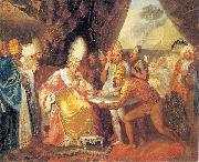 Franciszek Smuglewicz Scythian emissaries meeting with Darius. oil painting artist